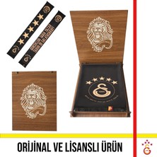 Galatasaray Lisanslı 5 Yıldızlı Gerçekleri Tarih Yazar Şal Atkı Hediye Aslan Ahşap Kutulu
