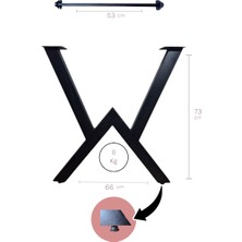 Venna Home 55 cm - 2'li Demir Masa Ayağı