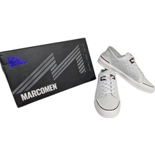 Marcomen Milano Beyaz Deri Fileli Erkek Sneaker