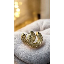 Solène Stella Zirkon Taşlı Gold Renk Çelik Küpe