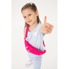 U.S. Polo Assn. Kız Çocuk Açık Mavi Bisiklet Yaka Pamuk Düz Tişört 50306189-VR003