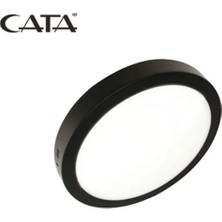Cata CT-5238 30W Panel LED Armatür Siyah Yulvarlak Sıva Üstü Metal Kasa Beyaz Işık 6400K