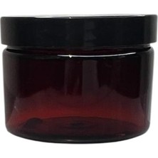 Ziylan 150 ml Kahverengi Akrilik Plastik Krem Kavanozu Siyah Kapaklı, 12 Adet, Krem Kavanozu, Kozmetik Kavanoz, Plastik Kavanoz