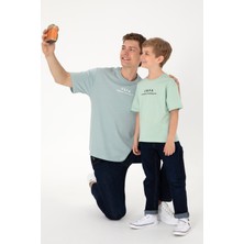 U.S. Polo Assn. Erkek Çocuk Su Yeşili Comfort Basic Bisiklet Yaka Tişört 50306513-VR048