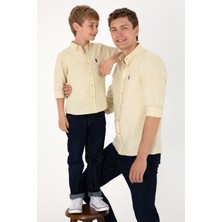 U.S. Polo Assn. Erkek Açık Haki Uzun Kollu Basic Gömlek 50306338-VR183