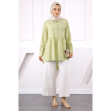 Mint Yeşili Taş Detaylı Tunik