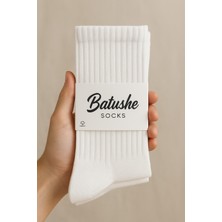 Batushe 3’lü Unisex Spor Çorap – Beyaz Çorap -Tenis Çorabı- Spor Çorabı- Kolej Çorabı 38-42-46