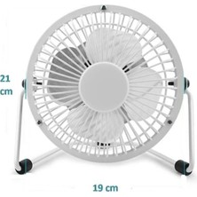 Dnr Bilişim Laptop Pc Metal Masaüstü Serinletici Fan Beyaz Usb Kablolu Usb 18 Cm. Vantilatör