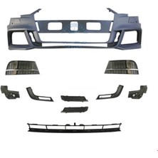 Audi A3 2017- Ön Tampon Set (Panjur Hariç) (S-Line) Uyumlu Oem No: 8V0807065AC / 8V3807437AM / 8V5807065AH