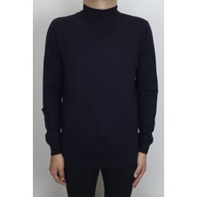 Santa Fistan Store Erkek Düz Spor Kesim Normal Kalıp Yarım Balıkçı Yaka Kışlık Kazak