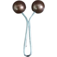 Eşarp Klipsi Top Model Düz Kahverengi 1 Adet