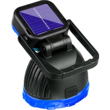 Güneş Enerjili ve Şarjlı 25 Cob Ledli 6 Modlu El Feneri-Powebank Özellikli Işıldak Kamp Lambası