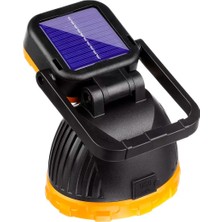 Güneş Enerjili ve Şarjlı 81 Smd Ledli 6 Modlu El Feneri-Beyaz,sarı ve Kırmızı Işıldak Kamp Lambası