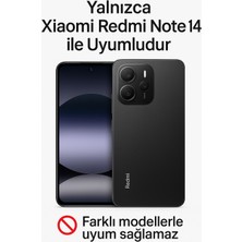 Xiaomi Redmi Note 14 Mat Siyah Uyumlu Kılıf – Yumuşak Silikon, Koruyucu, Şok emici kapak