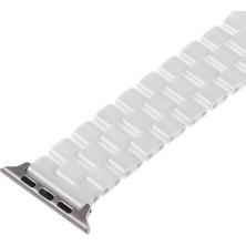 Watch Ultra 49MM Kordon Uyumlu Krd-15 Metal Strap Kayış Zore - Beyaz