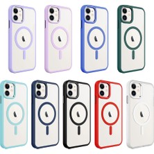 Apple iPhone 11 Kılıf Wireless Şarj Özellikli Fzd Krom Magsafe Silikon Kapak-Lavendery Gray