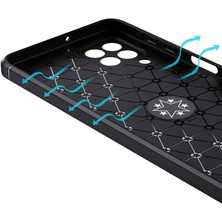 Galaxy M22 Kılıf Fzd Ravel Silikon Kapak-Siyah