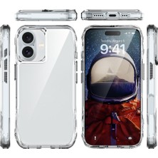 iPhone 16 Plus Kılıf Airbagli Şeffaf Fzd Incek Kapak-Şeffaf