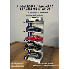 1/64 Ölçek Araç Sergileme Standı (5 Araçlık) - Sarı Lacivert - Araçlar Dahil Değildir!