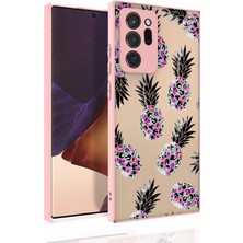 Galaxy Note 20 Ultra Kılıf Desenli Kamera Korumalı Parlak Btbm Nora Kapak-No1
