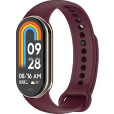 Xiaomi Mi Band 9 Serisi Klasik Kordon Silikon Strap Kayış-Koyu Kırmızı