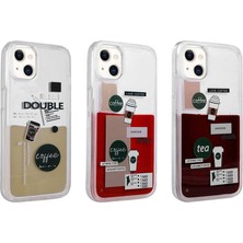 Apple iPhone 14 Kılıf Desenli Sıvılı Btbm Drink Silikon Kapak-No1