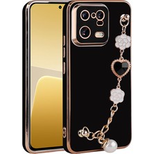 Xiaomi Mi 13 Pro Kılıf El Tutamaçlı Kamera Korumalı Btbm Taka Silikon Kapak-Siyah