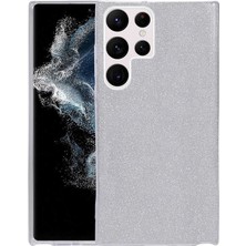 Galaxy S22 Ultra Kılıf Btbm Shining Silikon-Gümüş