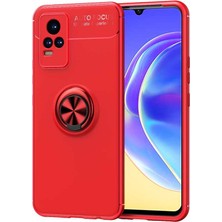 Vivo V21E Kılıf Btbm Ravel Silikon Kapak-Kırmızı