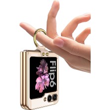 Galaxy Z Flip 6 Kılıf Btbm Yüzüklü Kıpta Kapak-Lila