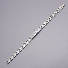 İdol Avm My Love L Harfli Erkek Çelik Bileklik Zarif Takı Hediyelik Aksesuar