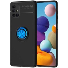 Galaxy M51 Kılıf Klfs Ravel Silikon Kapak-Siyah-Mavi