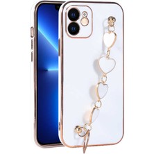 iPhone 11 Kılıf Klfs Kalbim Kapak-Beyaz