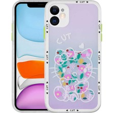 iPhone 11 Kılıf Kamera Korumalı Desenli Sert Klfs Hess Kapak-No9