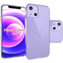 iPhone 13 Mini Uyumlu Klfs Süper Silikon Kapak-Renksiz