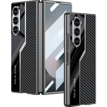 Galaxy Z Fold 6 Kılıf Ultra Ince Kamera Korumalı Pc + Karbon Fiber Tasarımlı Arka Yüzey Klfs Kıpta P