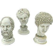 Eros Hrms Socrates 3lü Polyester Heykel Set