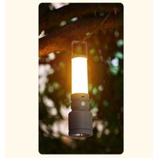 Şarjlı Hem El Feneri Hem Kamp Lambası Olabilen 500 Lümen 3W+SMD LED Anahtarlıklı Kamp Lambası