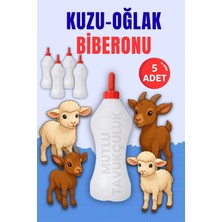 5 Adet Kuzu Oğlak Biberon Küçükbaş Biberonu 750 ml Kuzu Oğlak Süt Verme Beslene Küçükbaş Besleme