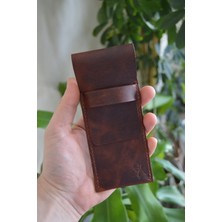 Oh Deer Leather Hediye Kutusu 3’lü  Set | Hakiki Deri Kalemlik + Kartlık + Anahtarlık | Şık Kutulu