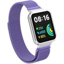 Xiaomi Redmi Watch 2 Lite Uyumlu Krd-58 Metal Kordon Zore - Lila