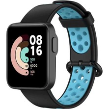 Xiaomi Redmi Watch 2 Lite Krd-02 Uyumlu Kordon Zore - Siyah-Mavi