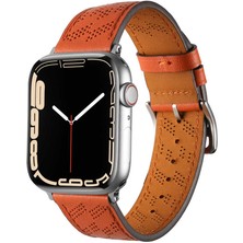 ​​​watch 38MM Uyumlu Krd-76 Pu Deri Kordon Strap Kayış Zore - Turuncu