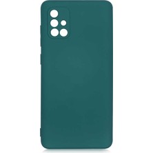 Galaxy A71 Kılıf Klfs Mara Laaakan Kapak-Koyu Yeşil