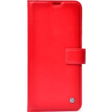 Xiaomi Poco X6 Pro Kılıf Klfs Kar Deluxe Kapaklı Kılıf-Kırmızı
