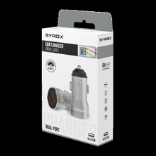 Çift USB Giriş Metal Araç Oto Çakmaklık Hızlı Şarj Başlık 3.1A