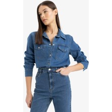 Defacto Yeni Sezon Slim Fit Dar Kesim Jean Gömlek