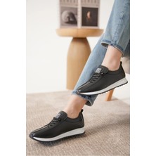 Kadın Lastik Bağcıklı Ortopedik Taban Sneaker Spor Ayakkabı