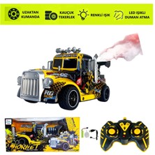 Brother Toys Duman Atan Uzaktan Kumandalı Şarjlı Full Fonksiyon Canavar Tır Renkli Buhar Püskürten 26 Cm.