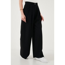 Lela Wide Leg Yüksek Bel Geniş Paça Palazzo Pantolon Bayan Pantolon 5866290